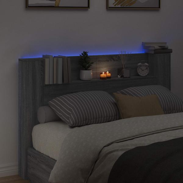 Kopfteil Graues Sonoma 160 x 16,5 x 103,5 cm Holzwerkstoff