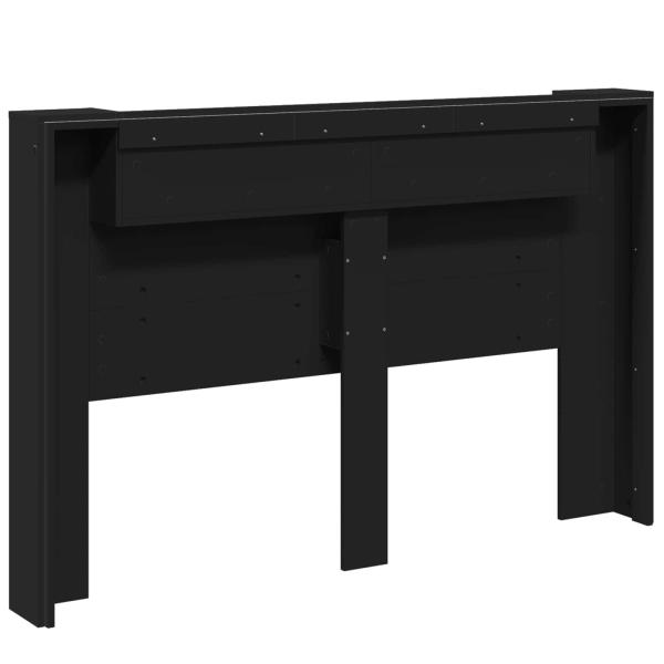 Kopfteil Schwarz 160 x 16,5 x 103,5 cm Holzwerkstoff