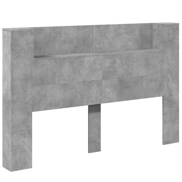 Kopfteil Beton Grau 160 x 16,5 x 103,5 cm Holzwerkstoff