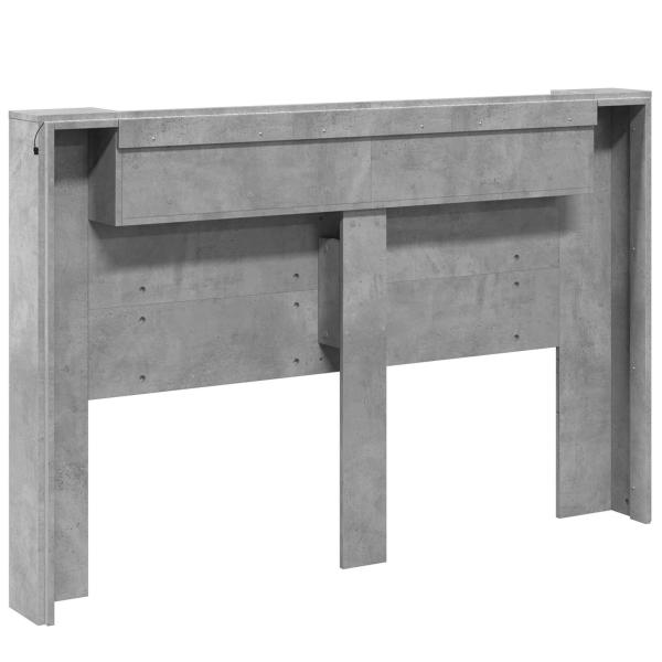 Kopfteil Beton Grau 160 x 16,5 x 103,5 cm Holzwerkstoff