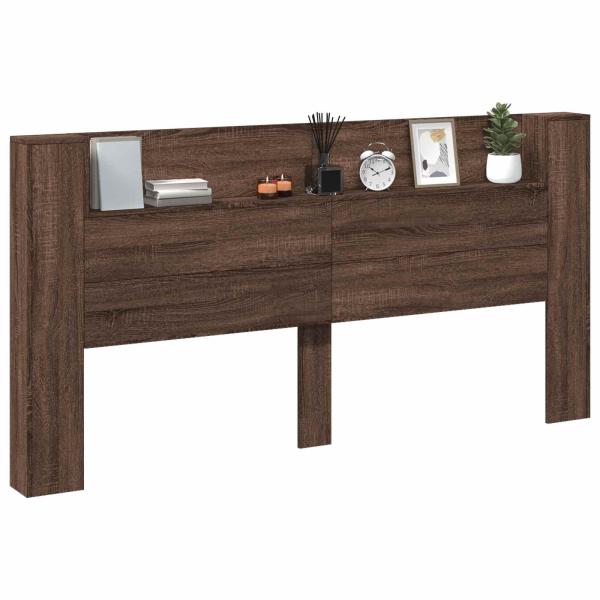 Kopfteil Braun Eichen-Optik 200 x 16,5 x 103,5 cm Holzwerkstoff
