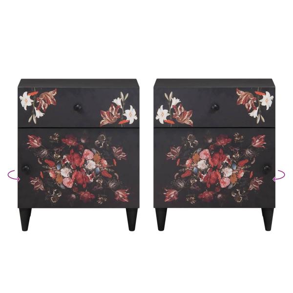 Nachttisch Mehrfarbig 50 x 33 x 60 cm Massivholz Mango