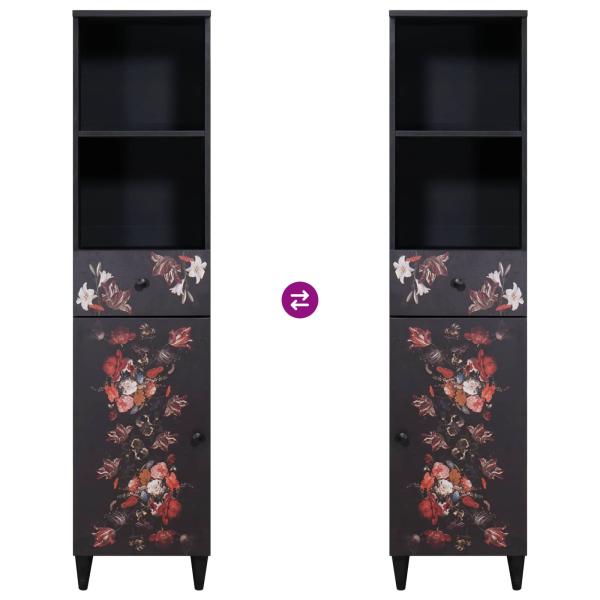 Badezimmerschrank mit Schubladen Mehrfarbig 38 x 33,5 x 160 cm