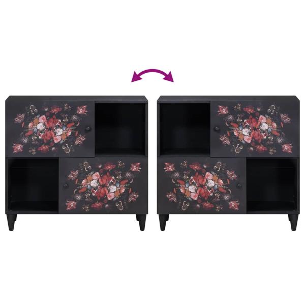 Stauraumschränke Mehrfarbig 80 x 33,5 x 75 cm Massivholz Mango