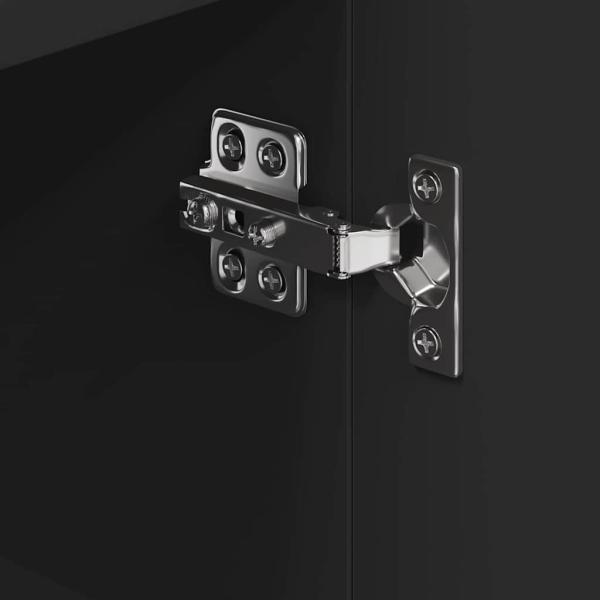 Eck-LED-TV-Schrank Schwarz 105 x 40 x 68 cm Holzwerkstoff