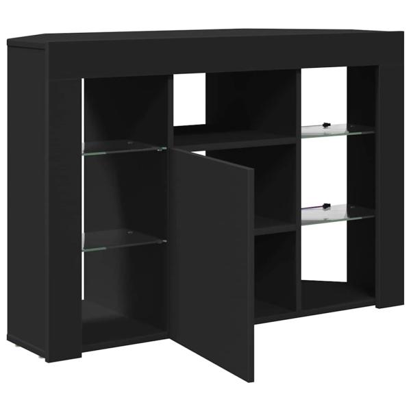 Eck-LED-TV-Schrank Schwarz 105 x 40 x 68 cm Holzwerkstoff