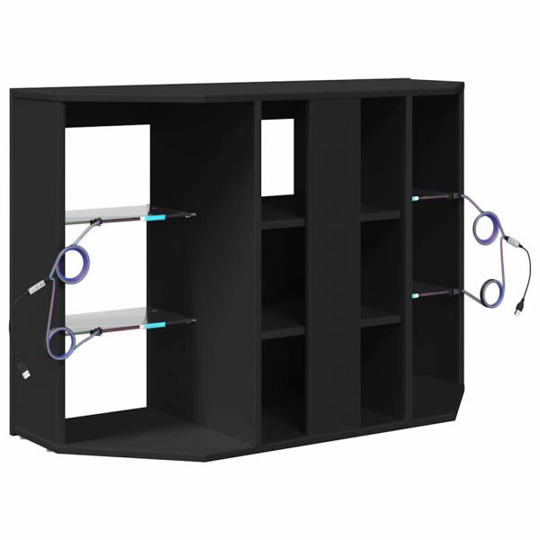 Eck-LED-TV-Schrank Schwarz 105 x 40 x 68 cm Holzwerkstoff