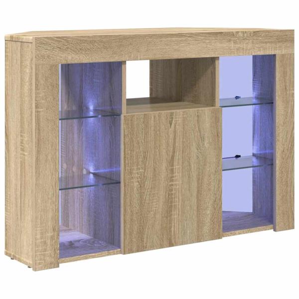 Eck-LED-TV-Schrank Sonoma-Eiche 105 x 40 x 68 cm Holzwerkstoff