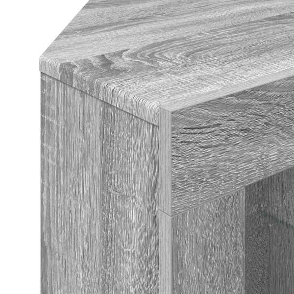 Eck-LED-TV-Schrank Graues Sonoma 105 x 40 x 68 cm Holzwerkstoff