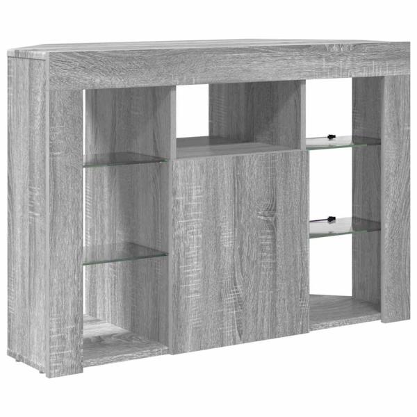 Eck-LED-TV-Schrank Graues Sonoma 105 x 40 x 68 cm Holzwerkstoff