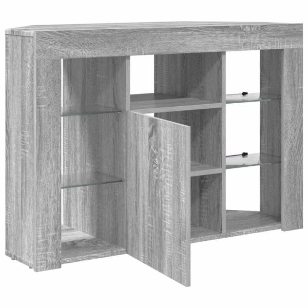 Eck-LED-TV-Schrank Graues Sonoma 105 x 40 x 68 cm Holzwerkstoff