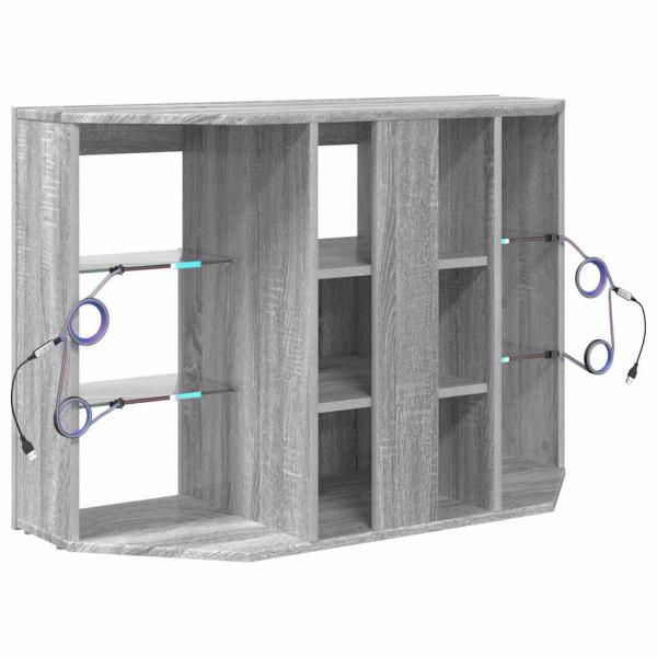 Eck-LED-TV-Schrank Graues Sonoma 105 x 40 x 68 cm Holzwerkstoff