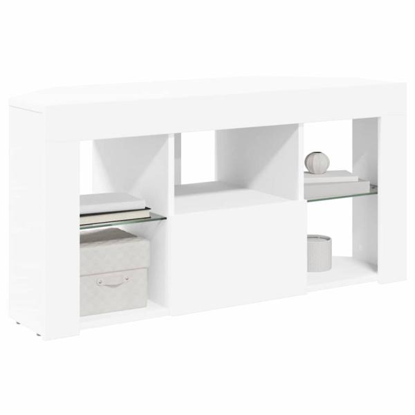 Eck-LED-TV-Schrank Weiß 100 x 40 x 50 cm Holzwerkstoff