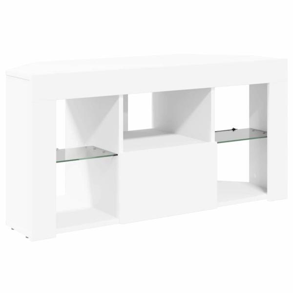 Eck-LED-TV-Schrank Weiß 100 x 40 x 50 cm Holzwerkstoff