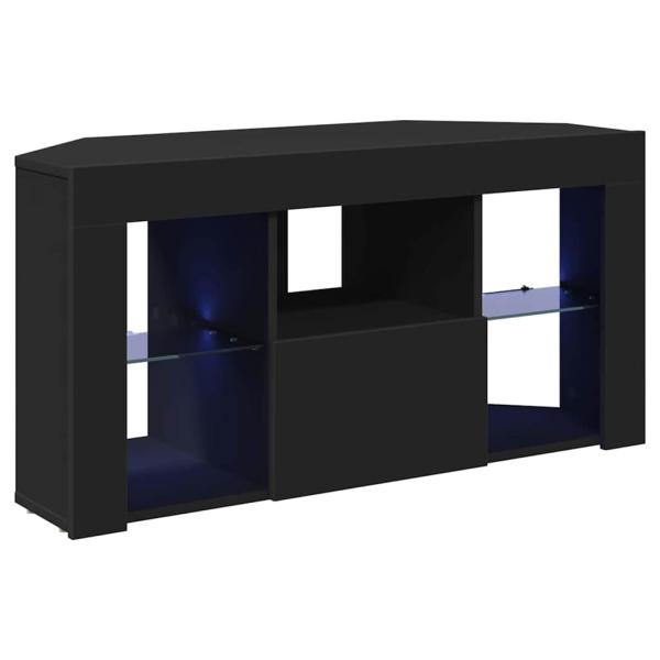 Eck-LED-TV-Schrank Schwarz 105 x 40 x 68 cm Holzwerkstoff