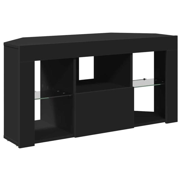 Eck-LED-TV-Schrank Schwarz 105 x 40 x 68 cm Holzwerkstoff