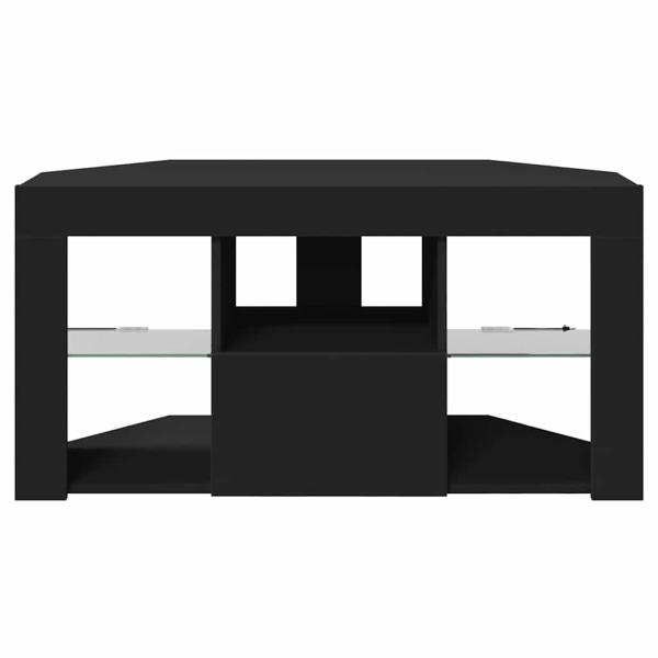 Eck-LED-TV-Schrank Schwarz 105 x 40 x 68 cm Holzwerkstoff