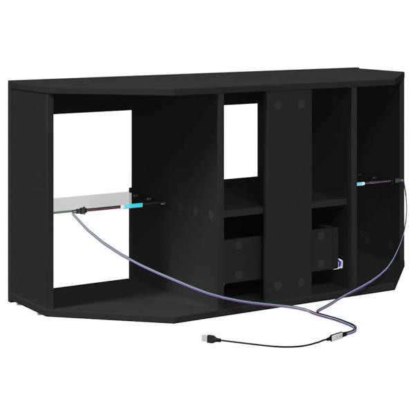 Eck-LED-TV-Schrank Schwarz 105 x 40 x 68 cm Holzwerkstoff