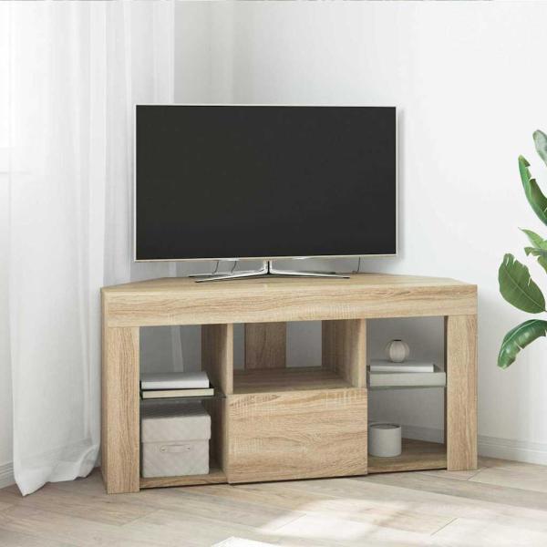 ARDEBO.de - Eck-LED-TV-Schrank Sonoma-Eiche 105 x 40 x 68 cm Holzwerkstoff