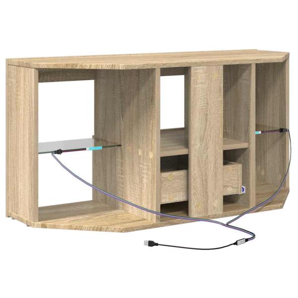 Eck-LED-TV-Schrank Sonoma-Eiche 105 x 40 x 68 cm Holzwerkstoff