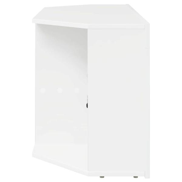 Eck-LED-TV-Schrank Wandmontiert Hochglanz Weiß 105 x 40 x 68 cm