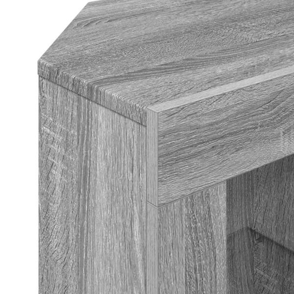 Eck-LED-TV-Schrank Graues Sonoma 105 x 40 x 68 cm Holzwerkstoff