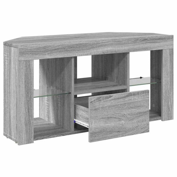 Eck-LED-TV-Schrank Graues Sonoma 105 x 40 x 68 cm Holzwerkstoff
