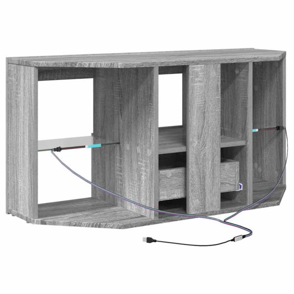 Eck-LED-TV-Schrank Graues Sonoma 105 x 40 x 68 cm Holzwerkstoff