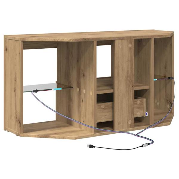 Eck-LED-TV-Schrank Artisan-Eiche 105 x 40 x 68 cm Holzwerkstoff