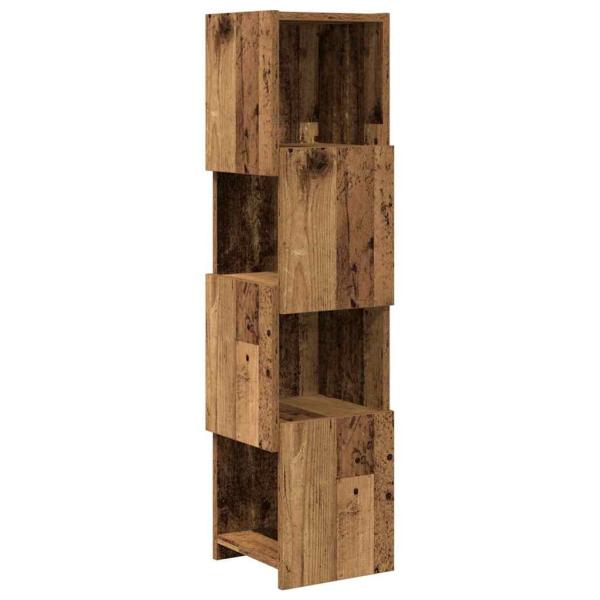 ARDEBO.de - Eckschrank Weiß 25,5x25x102cm Holzwerkstoff