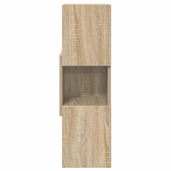 Eckschrank Weiß 25,5x25x80cm Holzwerkstoff