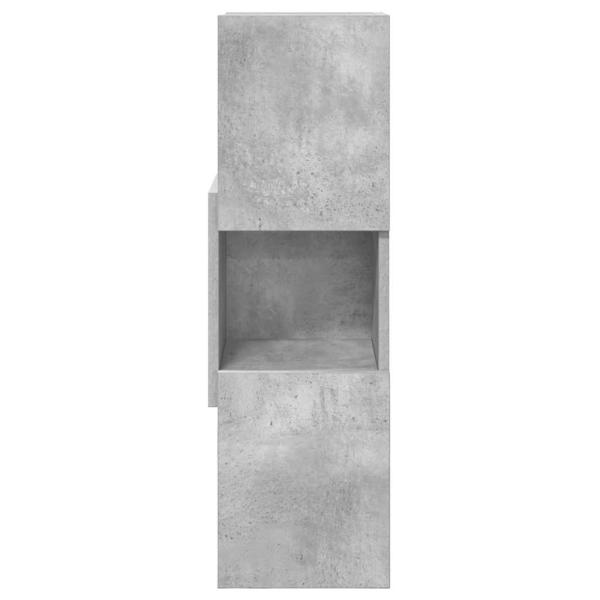 Eckschrank 25,5x25x80cm Holzwerkstoff Betongrau