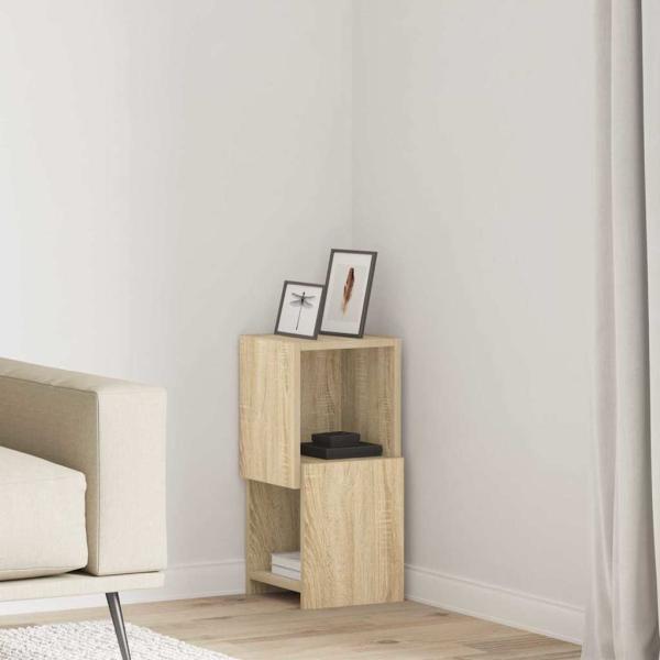 ARDEBO.de - Eckschrank Weiß 25,5x25x55cm Holzwerkstoff