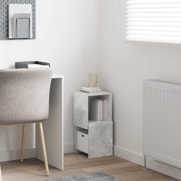 Eckschrank 25,5x25x55cm Holzwerkstoff Betongrau