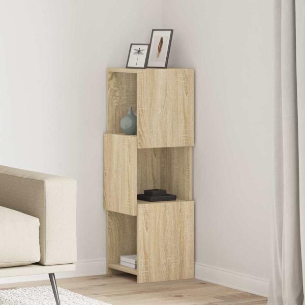 ARDEBO.de - Eckschrank Weiß 30,5x30x95cm Holzwerkstoff