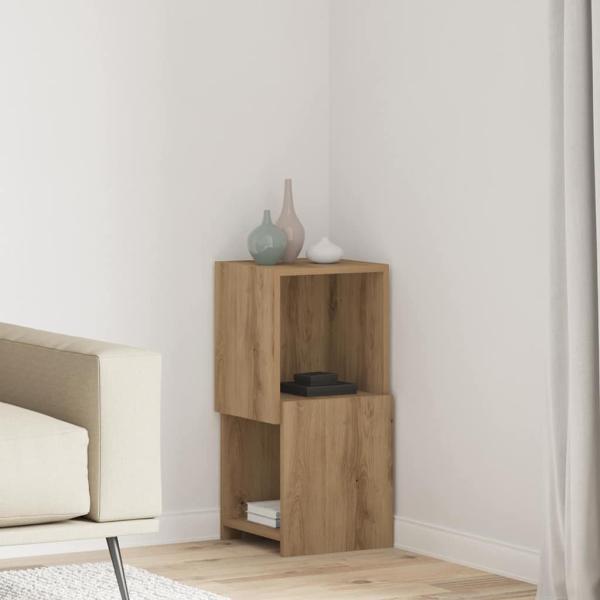 ARDEBO.de - Eckschrank Weiß 30,5x30x65cm Holzwerkstoff