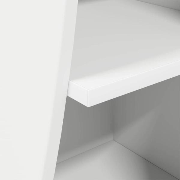 Eckschrank Weiß 32x32x102cm Holzwerkstoff