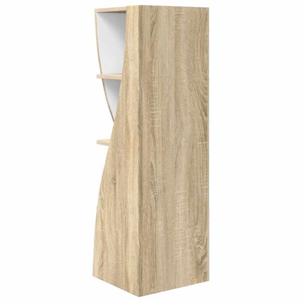 Eckschrank Weiß 32x32x102cm Holzwerkstoff