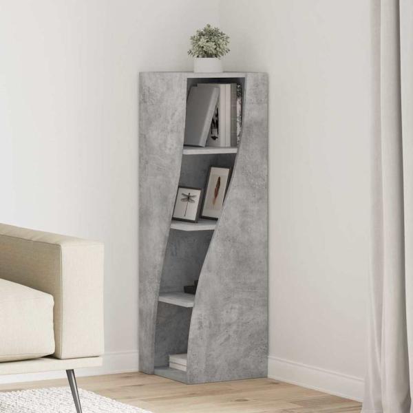 ARDEBO.de - Eckschrank Weiß 32x32x102cm Holzwerkstoff