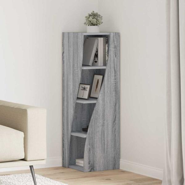 ARDEBO.de - Eckschrank Weiß 32x32x102cm Holzwerkstoff