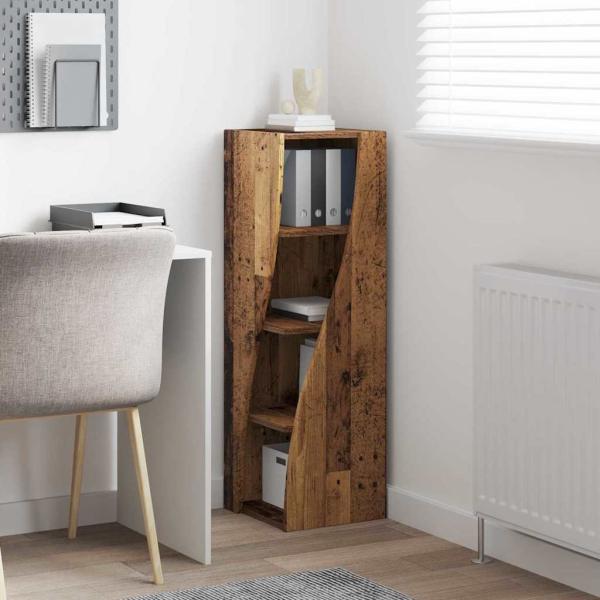 Eckschrank Weiß 32x32x102cm Holzwerkstoff