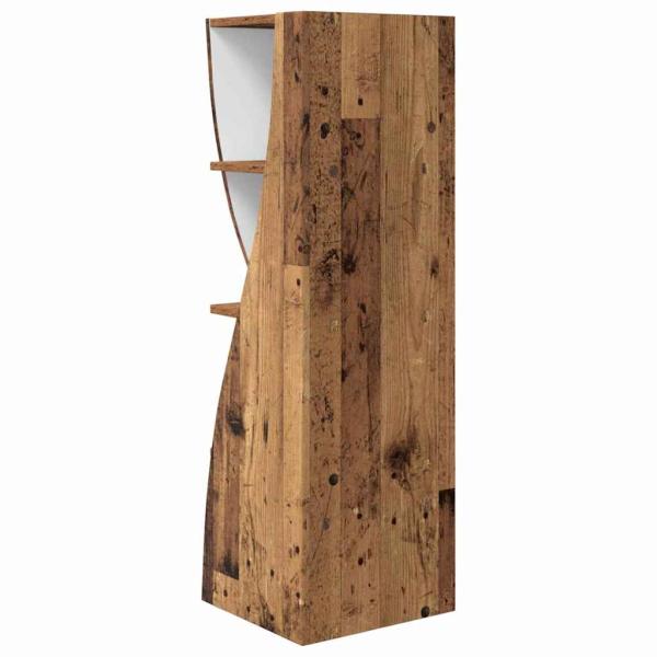 Eckschrank Weiß 32x32x102cm Holzwerkstoff