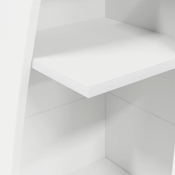 Eckschrank Weiß 27,5x27x140cm Holzwerkstoff