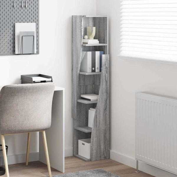 Eckschrank Weiß 27,5x27x140cm Holzwerkstoff