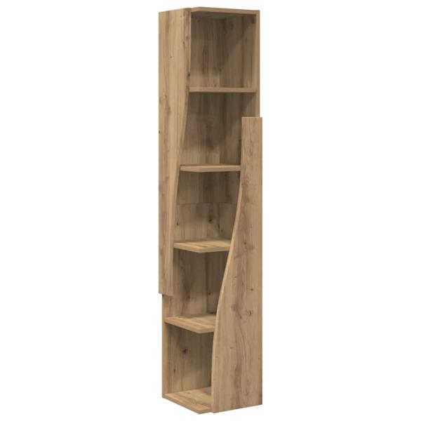 Eckschrank Weiß 27,5x27x140cm Holzwerkstoff