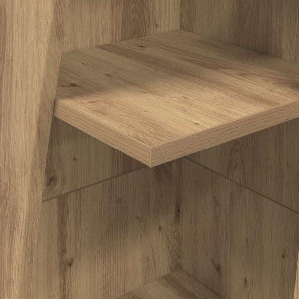 Eckschrank Weiß 27,5x27x140cm Holzwerkstoff