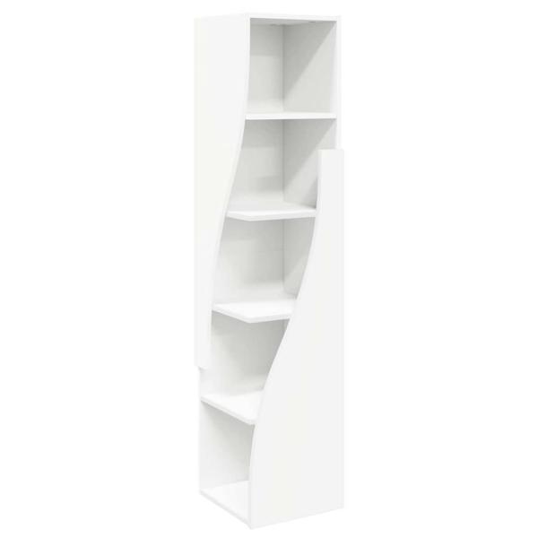 ARDEBO.de - Eckschrank Weiß 32x32x140cm Holzwerkstoff
