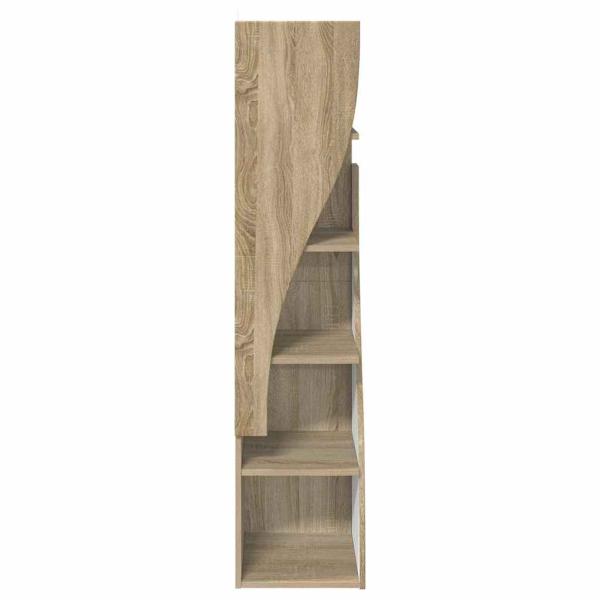 Eckschrank Weiß 32x32x140cm Holzwerkstoff
