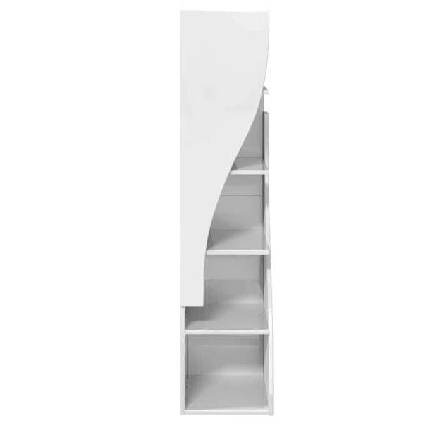 Eckschrank Weiß 32x32x140cm Holzwerkstoff