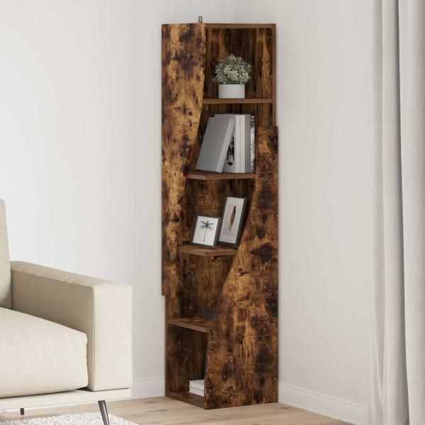 ARDEBO.de - Eckschrank Weiß 32x32x140cm Holzwerkstoff